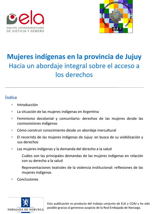 Mujeres indígenas en la provincia de Jujuy Hacia un abordaje integral sobre el acceso a los derechos