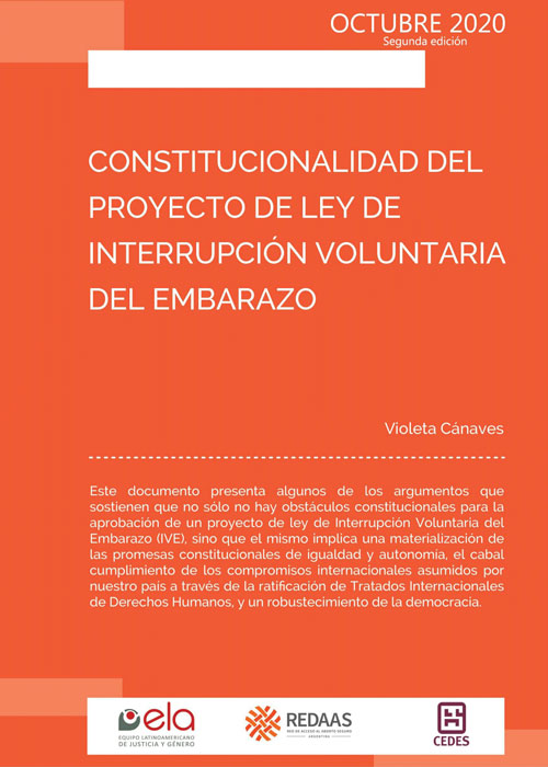 Constitucionalidad del proyecto de ley de Interrupción Voluntaria del Embarazo (Edición 2020)