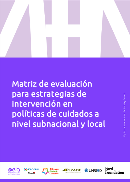 Matriz de evaluación para estrategias de intervención en políticas de cuidados a nivel subnacional y local.